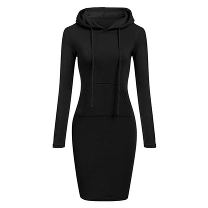 Autumn - Ready Ladies Hooded Dresses Blending Hoodie and Sweatshirt Elements for Fashionable Women's Wardrobe