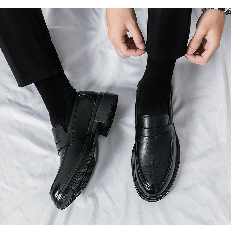 High Quality Dress Shoes Man Comfortable Business Social Leather Shoes For Man Casual Men's Italian Formal Shoes Man Loafers