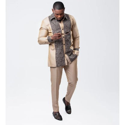 2026 new traditional men's suit luxury gentleman's shirt suit casual travel banquet men's two-piece set fashionable men's suit