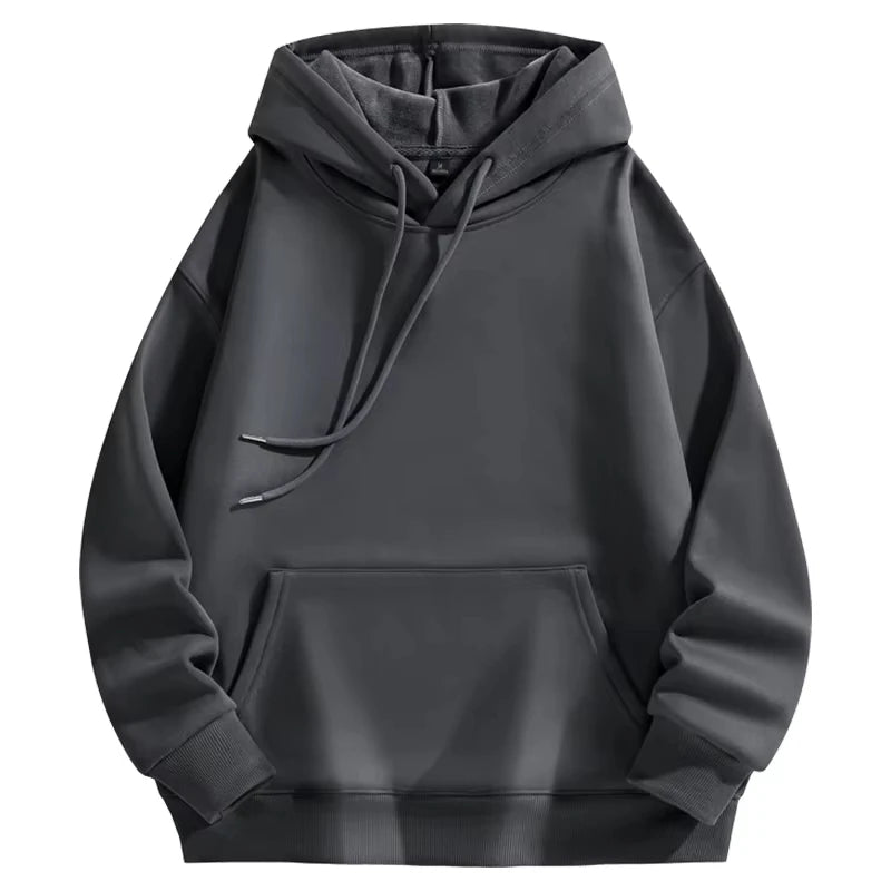 Fashion Trend Solid Color Hoodies Men's Autumn and Winter Hot Sale Casual Simple Comfortable Sweatshirts Daily Outdoor Wear