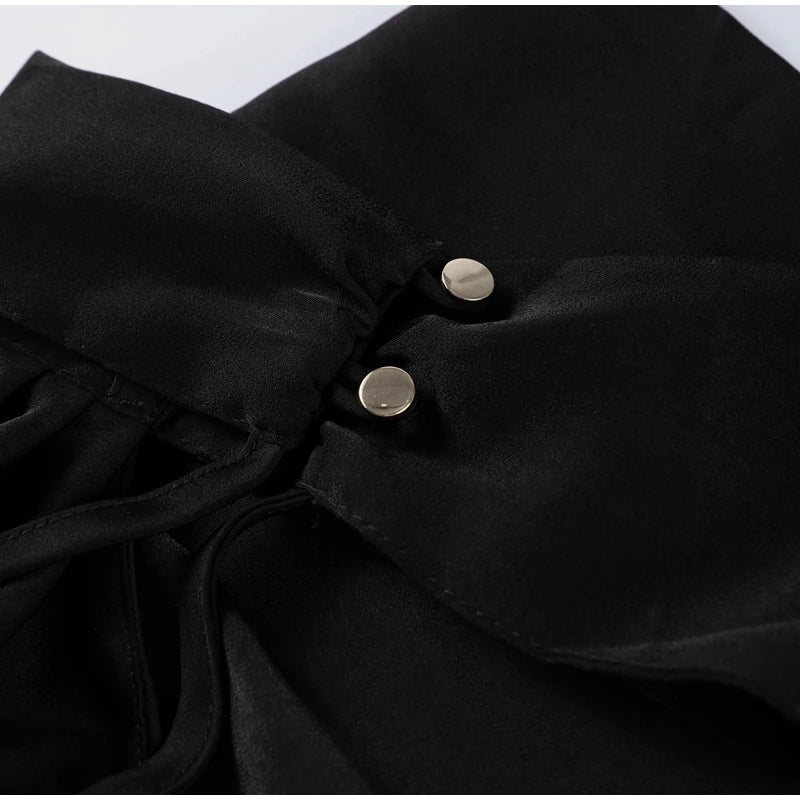 Elegant Ribbon Halter Dress Women Solid Off Shoulder Sleeveless Backless Slim Maxi Dresses 2026 Summer Autumn Party Robes Lady