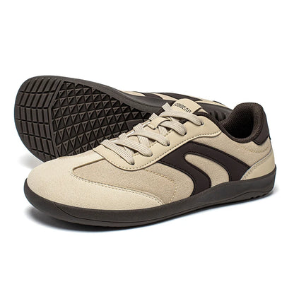 HOBIBEAR Barefoot Wide Toe Sneakers Unisex Zero Drop Minimalist Canvas Shoes Non Slip Lace Up Walking Sneaker