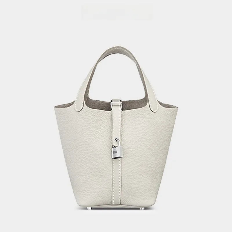 Autumn/winter Nichedesign Women's Bucket Bag Genuine Leather Handbag Mother-child Bag Tote For Ladies