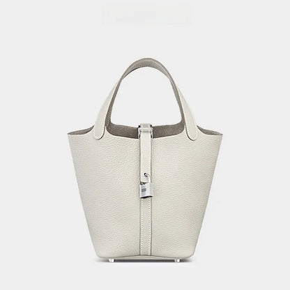 Autumn/winter Nichedesign Women's Bucket Bag Genuine Leather Handbag Mother-child Bag Tote For Ladies