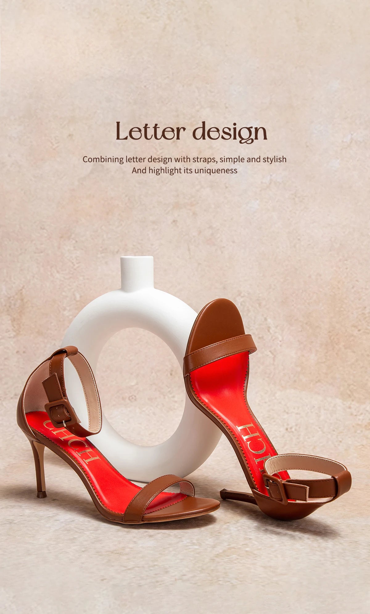 High heel sandals luxury brand 2025 summer new simple design wrap heel Girl