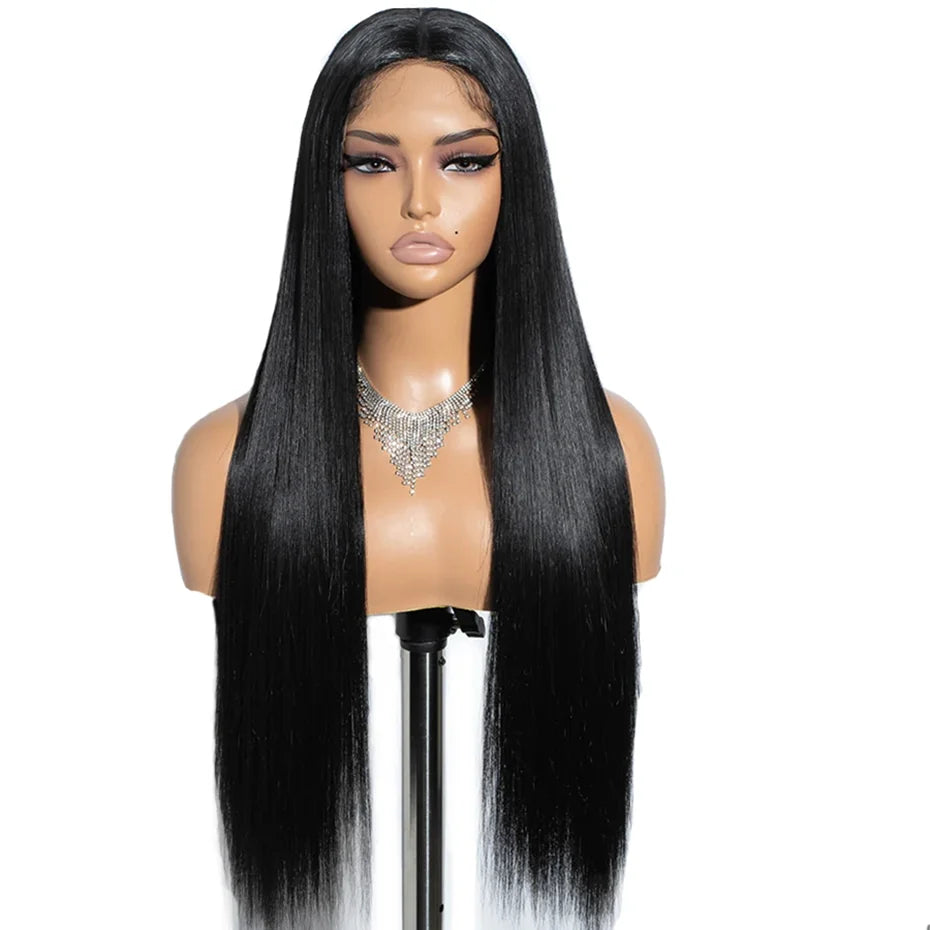 180 Density Straight HD Transparent 13x6 13x4 Lace Frontal Wig 360 Lace Front Wigs Human Hair Pre Plucked Brazilian Hair Bling