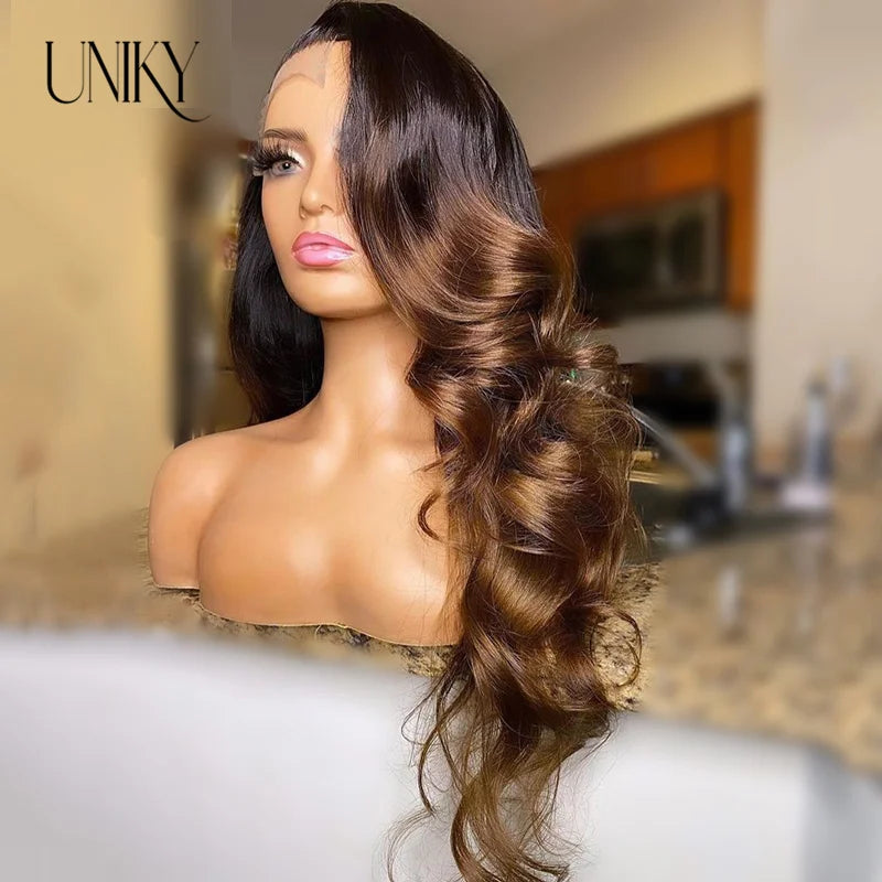Body Wave 13x4 Lace Front Ombre Wig Human Hair Wig For Women Brazilian 13X4 Blonde Lace Frontal Wig On Sale Clearance 32 34inch