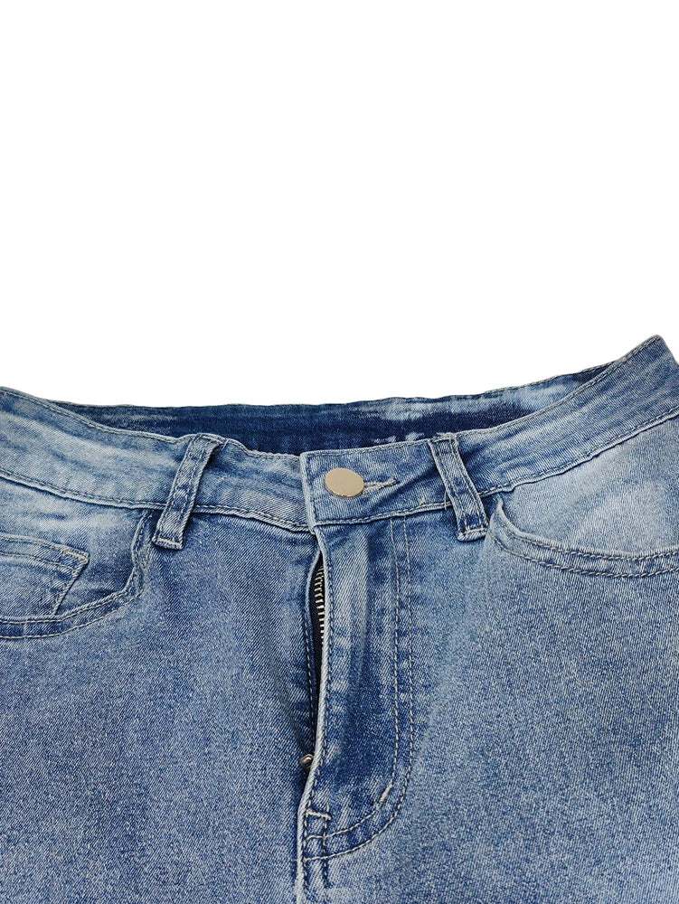 2025 & 2026 Summer Fashion Woman Vintage Embroidery Denim Trousers Casual High Waist Straight Leg Jeans Women Street Clothes Jean Pants