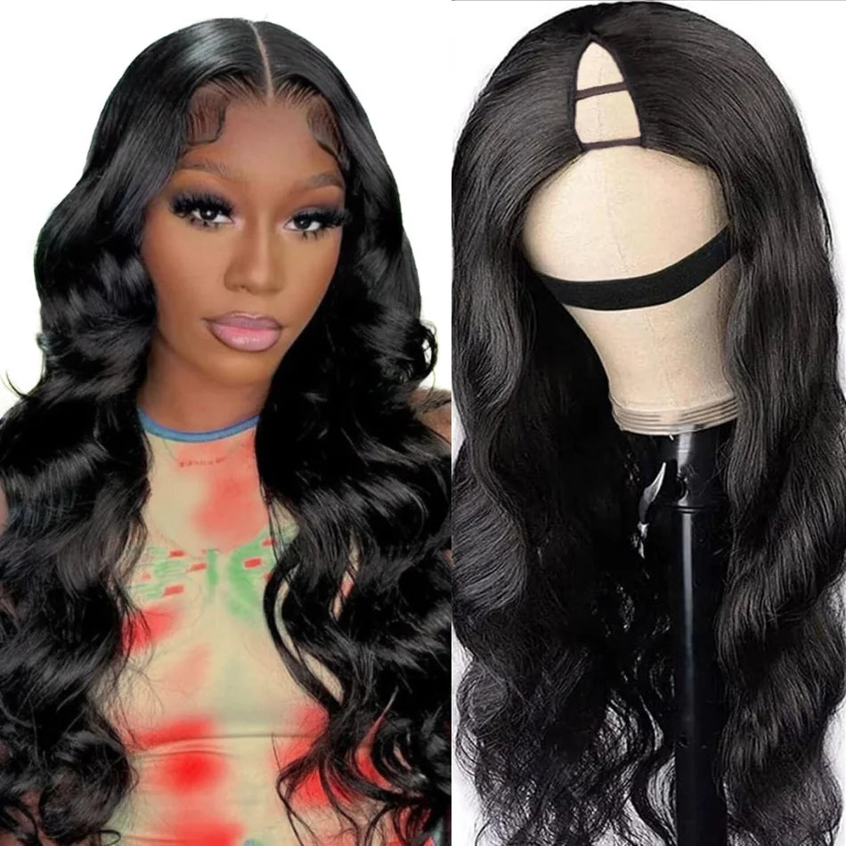 V Part Wig Human Hair Wear And Go Glueless Straight Human Hair Wigs Brazilian Wigs For Black Women 220 Density 30 Inch No Lace