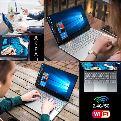 Notebook 15.6 inch Laptop Windows 11  Pro 1920*1080 Cheap Portable Intel Laptop 16G RAM 128GB/256GB/512GB/1TB SSD HDMI Port