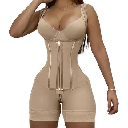Body Shaper Women Colombian Fajas Shapewear Bodysuit 9-bone High Compression Girdles Double Tummy Control Full Body Open Crotch