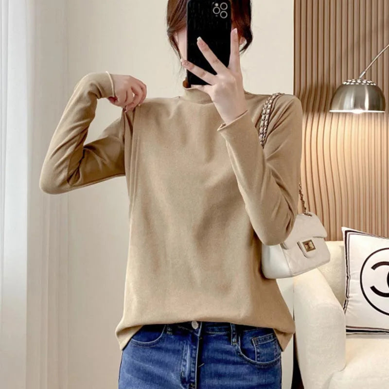 Pregnant Woman Fall/Winter Clothes Warm Solid Color Long Sleeve Maternity Lactation Tops Breastfeeding Knitwear Nursing Tops