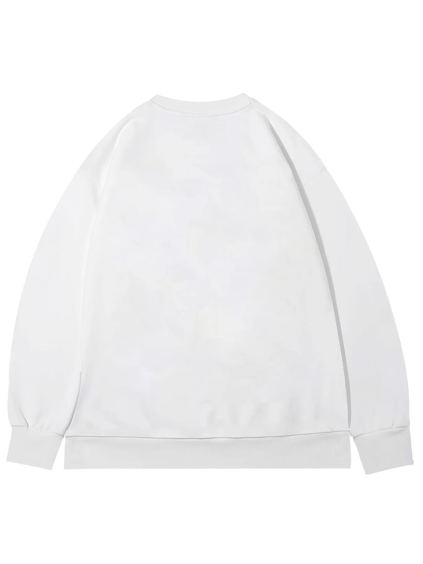 Men's autumn and winter fashionable casual loose futune letter graphic printed long sleeved round neck sweatshirt