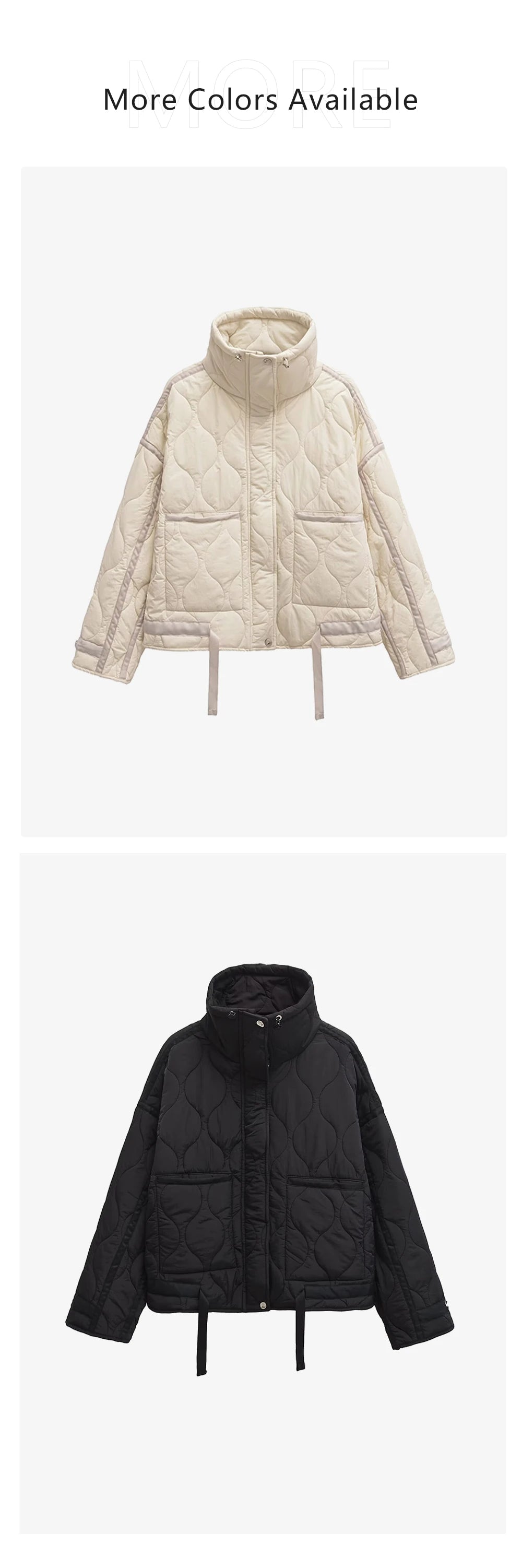 Women's Cotton Robe Zipper Solid Color Large Pocket Long Sleeve Winter New Jacket Cotton Robe