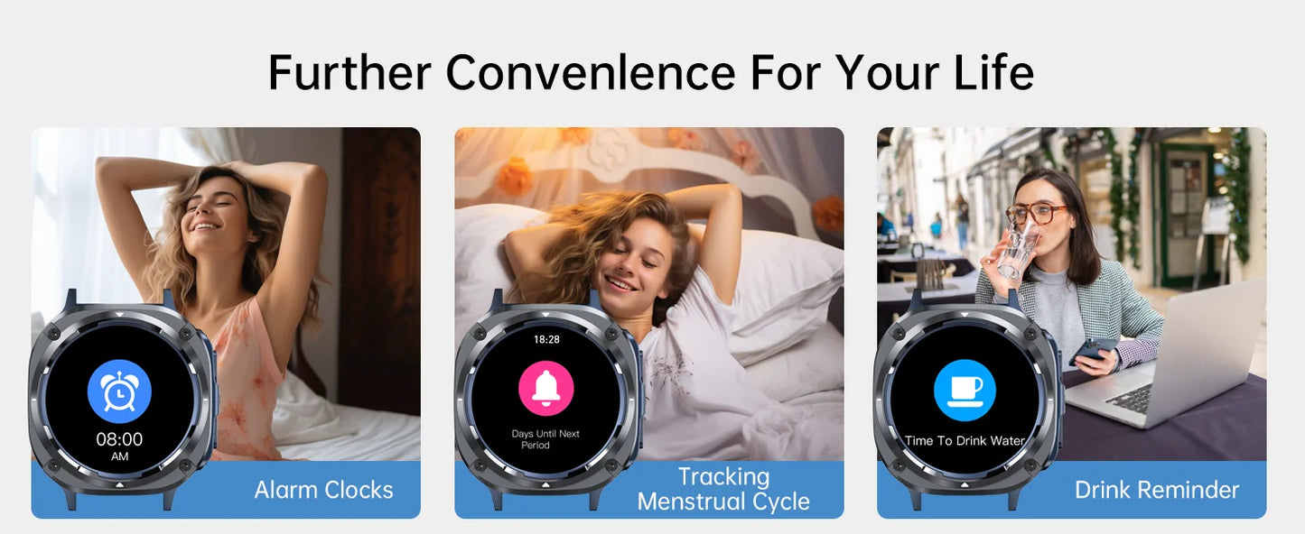 2025 New Watch 7 Ultra Men Smart Watch GPS Heart Rate Blood Oxygen Monitoring AMOLED Voice Call IPX8 LED Flashlight Smartwatch