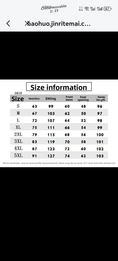 Deep Blue Pure Cotton Work Trousers Loose Wide Leg Floor-Length Women's Style Spring Summer Casual Pants Trendy Fashion