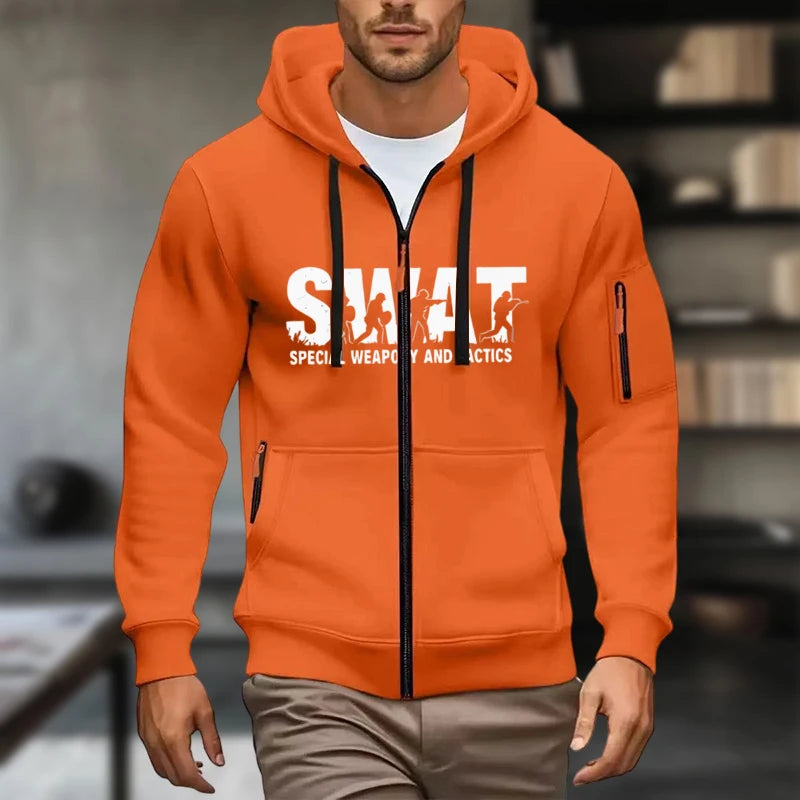 Mens Hoodies Sweatshirt New Casual Long Sleeve Hoodie Men Zipper Cardigan Hooded Sweatshirts