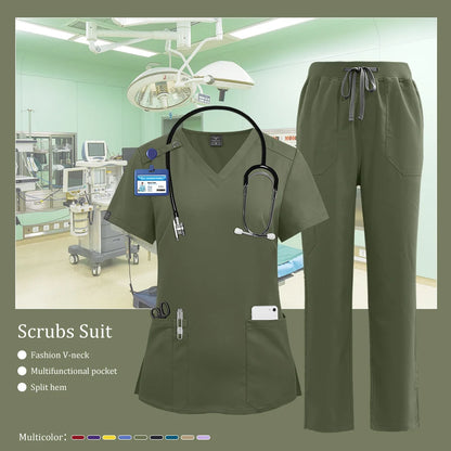 Pet Grooming Institution Room Scrubs Uniform Women Surgery Workwear Beauty Salon Work Clothes Nursing Scrub Medical Suits Unisex