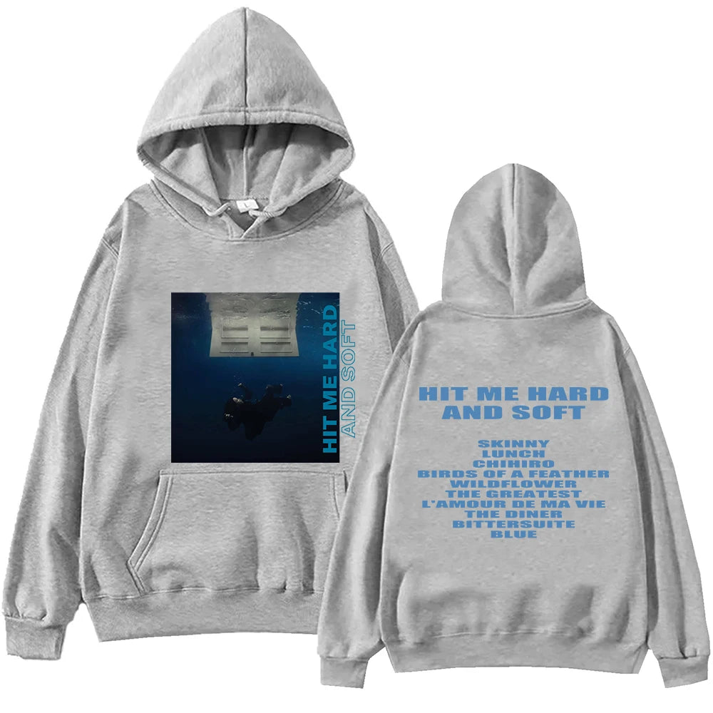 "Hit Me Hard And Soft" Billie Sudadera con capucha Harajuku jersey top Sudadera fan Regalo men's hoodie
