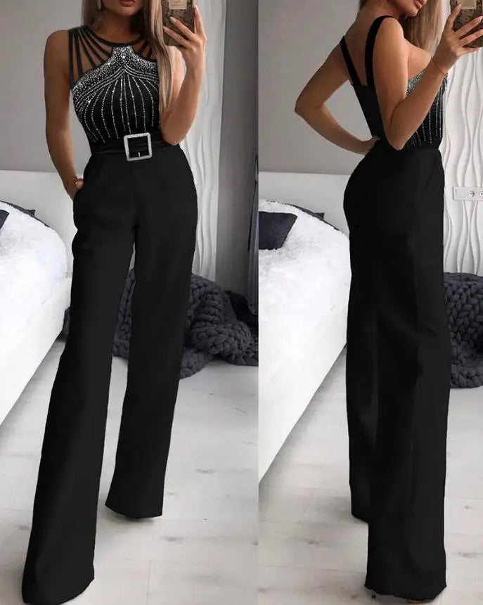 Jumpsuits for Women Jumpsuits Sexy Strapless Slim Office Lady  Elegant Chic Sleeveless Black White Red Casual Romper Bodysuit