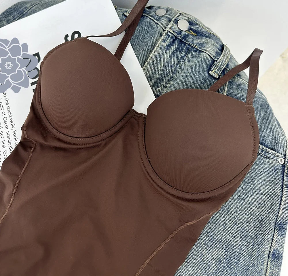 Naisstoo Women Shapewear Bodysuit for Tummy Control Seamless Body Shaper Thong Jumpsuit Bras