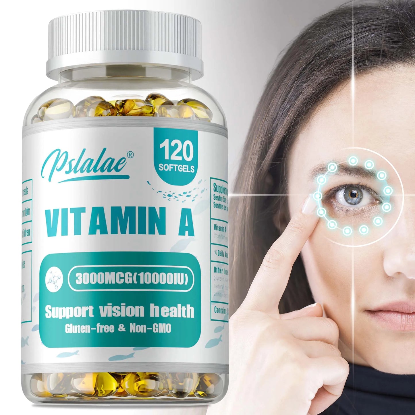 Vitamin A - Brightens Skin, Antioxidant Activity Supplement,Supports Vision and Cell Health, Boosts Immunity - 120 Capsules