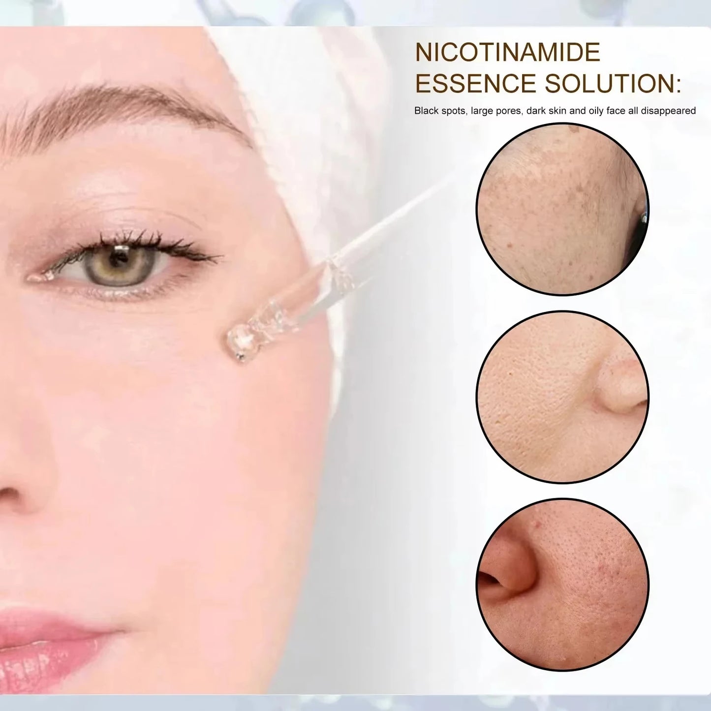 Remove Large Pores Serum Lactic Acid Facial Pore Shrinking Repairing Products Pore Minimizing Firming Smooth Korean Skin Care.