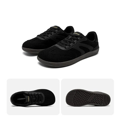 HOBIBEAR Barefoot Wide Toe Sneakers Unisex Zero Drop Minimalist Canvas Shoes Non Slip Lace Up Walking Sneaker