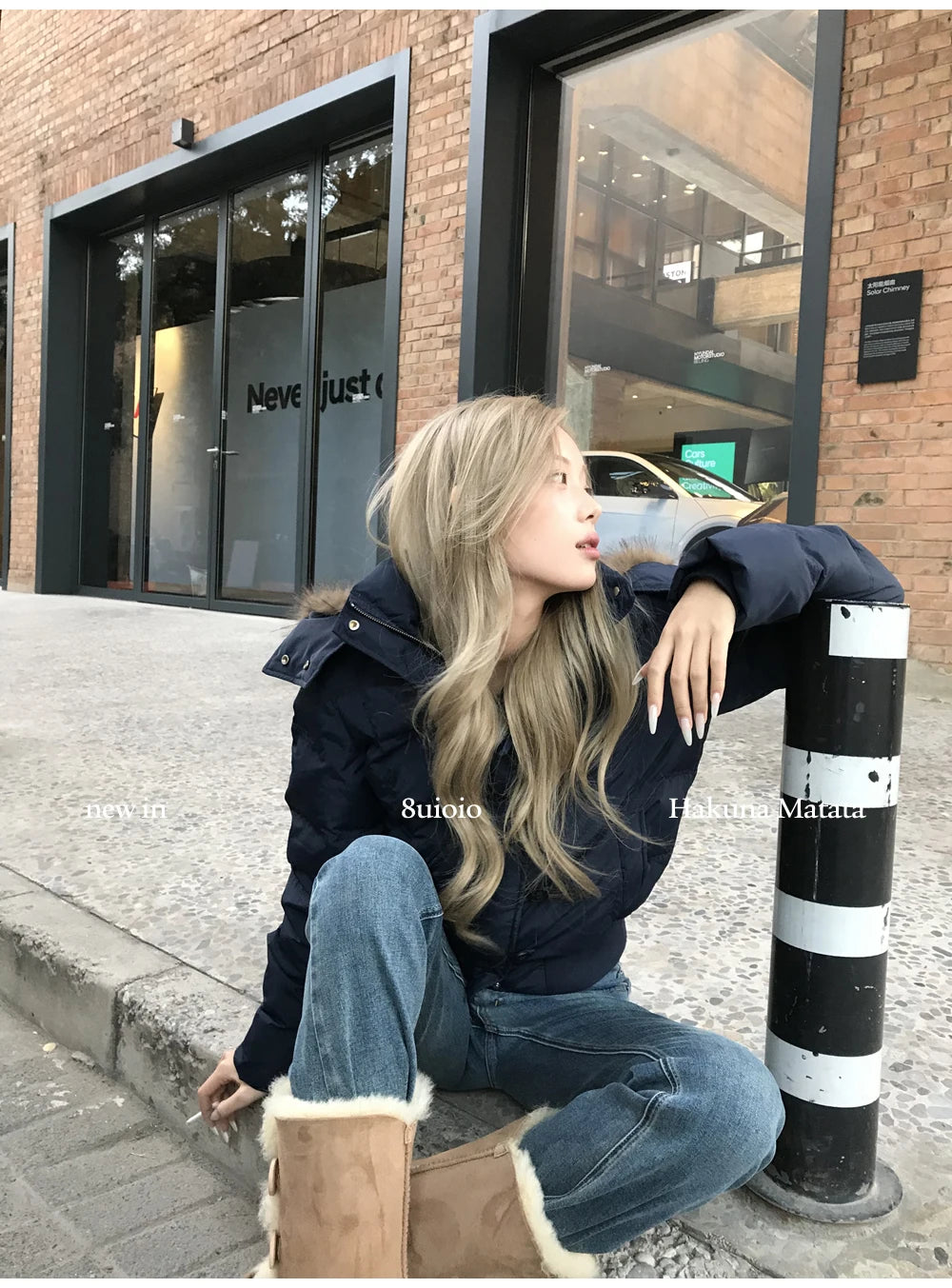 Autumn Winter Fur Hooded Jacket Women Outerwear Thick Dowon Cotton Padded Slim Short Parkas Female Cropped Puffer Bubble Coat