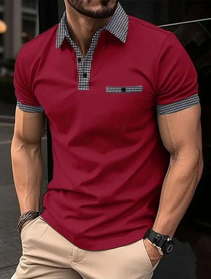 Summer New High-quality Men's Short-sleeved POLO Shirt Cool Breathable Business Casual Sweat POLO Shirt Men's Short-sleeved Tops