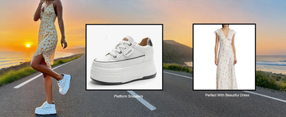 Fujin 9cm Cow Suede Genuine Leather Women Vulcanized Shoes Platform Wedge Skate Boarding High Brand Heels Casual Summer Shoes