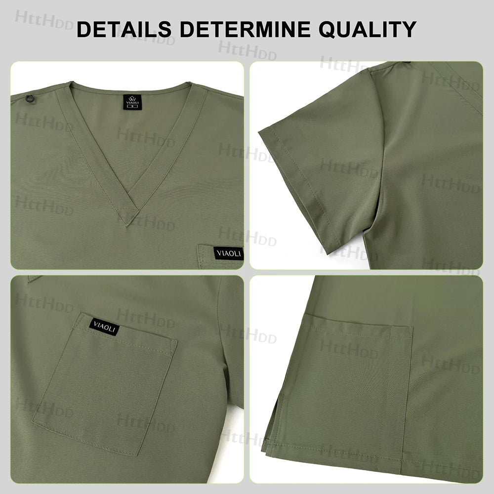 Nurse Accessories New Fashion Surgical Uniforms Woman Clinical Nursing Pediatrics Working Clothes Mens Scrub Hospital Scrub Sets
