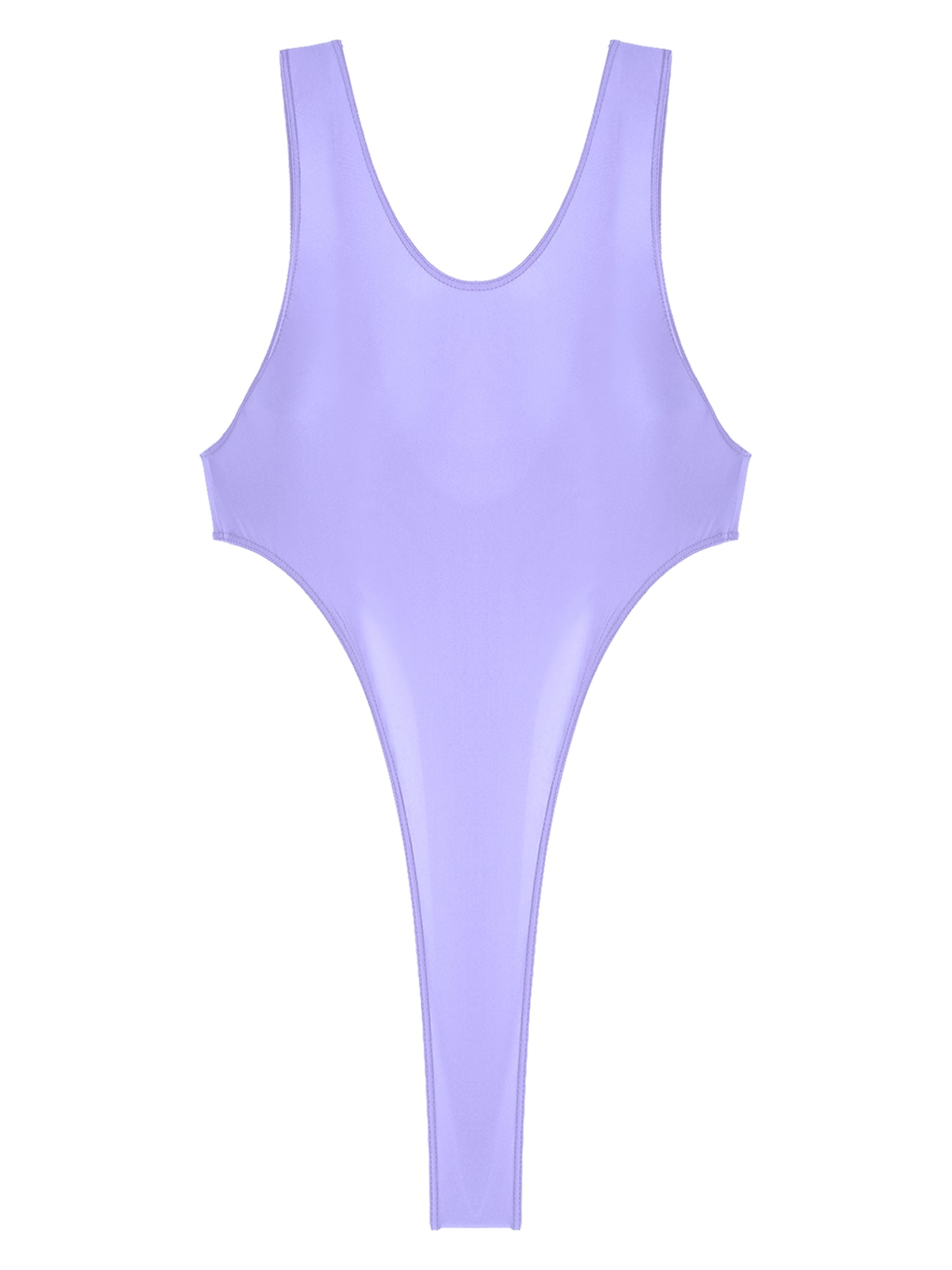 Womens Swimsuit 2022 New Glossy One-piece Swimming Bathing Suit Backless High Cut Bodysuit Sportwear Beachwear Swimwear