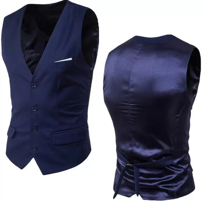 High Quality Men Suit Vest Waistcoat Business Casual Slim Groom Groomsman Wedding Men's Dress Blazer Vests 9 Colors Formal Party