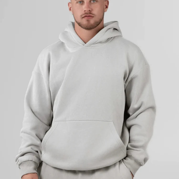 Comfrt Street Sle Heavy Waed Hoodie Thin Fce ex Couples Sweatirt Quiet Color Series Men's Women's Cotton Long Sl...