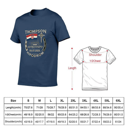 Thompson Hipodrom Zagreb Gold Edition T-Shirt man graphic t shirt man t shirts for men T-Shirt