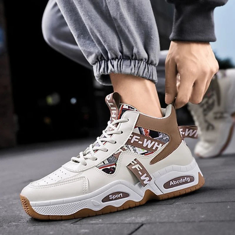 Luxury High Top Men's Vulcanized Shoes Winter Casual Sneaker for Men Ankle Boots Platform Designer Skateboard Tenis Masculino