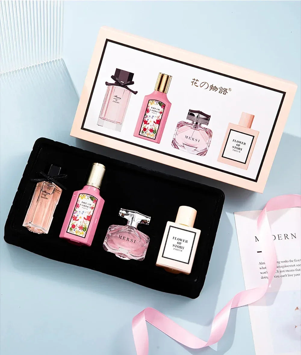 Floral Scent Gift Box 110ml Four Piece Set Women Духи Fragrance Perfume Balminess Pheromone Eau De Parfum Floral Scent Toilette