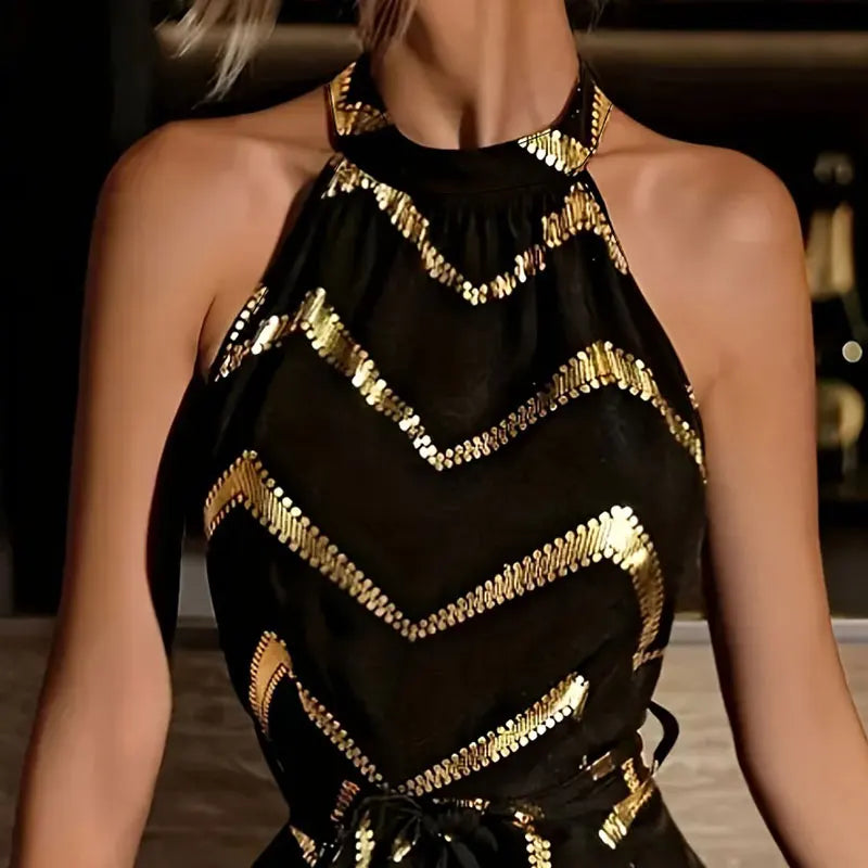 Women's Plus Size Woven Sequin Dress