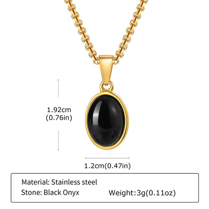 Trendy Pendant Necklaces for Men Boys,Square Natural Stone Stainless Steel Necklaces,Hip Hop Cool Healing Jewelry Gifts