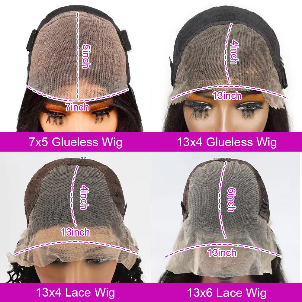 Body Wave Short Bob Wigs Brazilian Loose Water Wave 13x6 Hd Lace Front Wig 100% Glueless Human Hair 7x5 Closure Wig PrePlucked