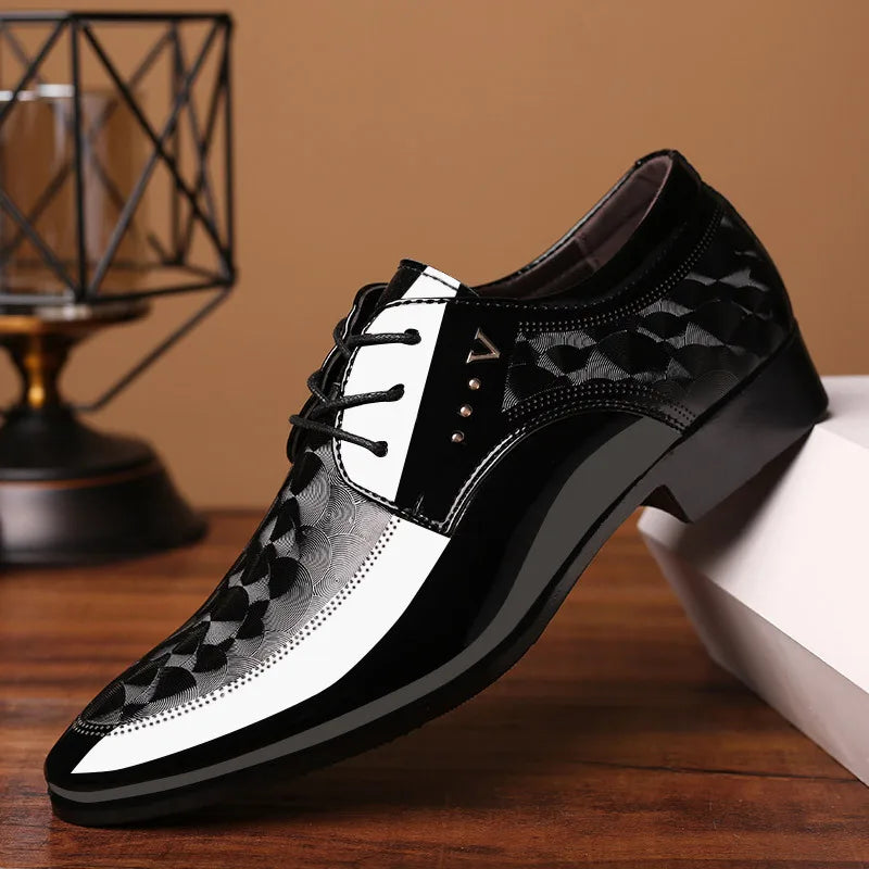 Oxfords Leather Men's Shoes Casual Dress Men Lace Up Breathable Formal Office for Man Big Size 38-48 Flats 2026