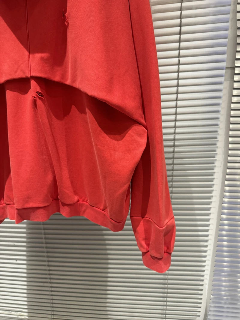 Project G/R Patchwork Fake Two-piece Zipper Jacket High-quality Casual Men's Women's  Embroidered Zip Up Sweatshirts