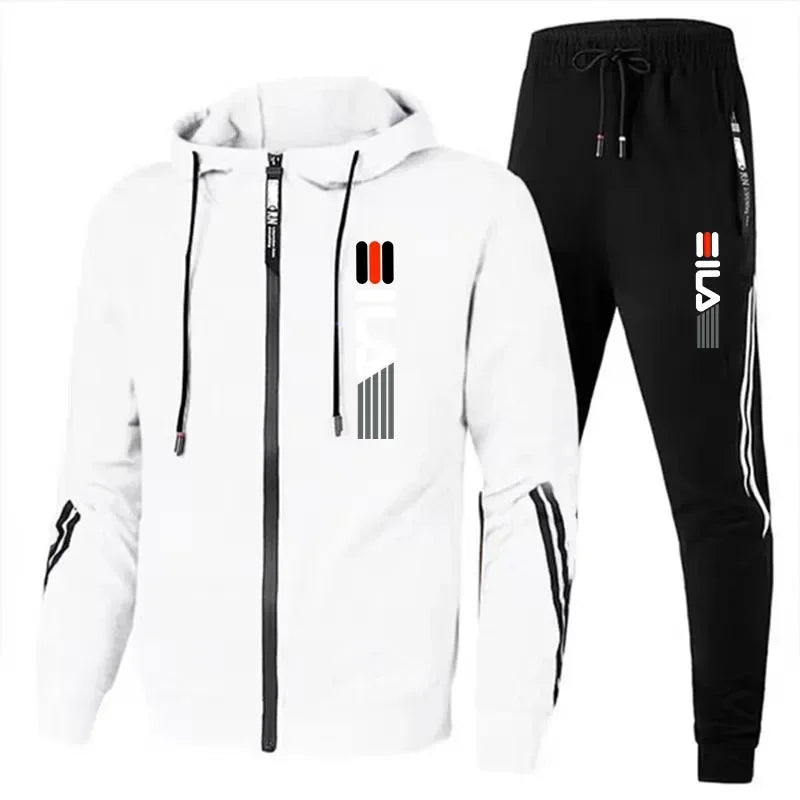 Mens Tracksuit Zipper Hoodies+Sweatpants 2-Piece Set  Male Daily Casual Sports  Jogging Suit Tops or Pants Clothes for Men