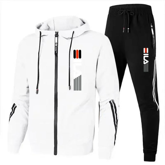 Mens Tracksuit Zipper Hoodies+Sweatpants 2-Piece Set  Male Daily Casual Sports  Jogging Suit Tops or Pants Clothes for Men