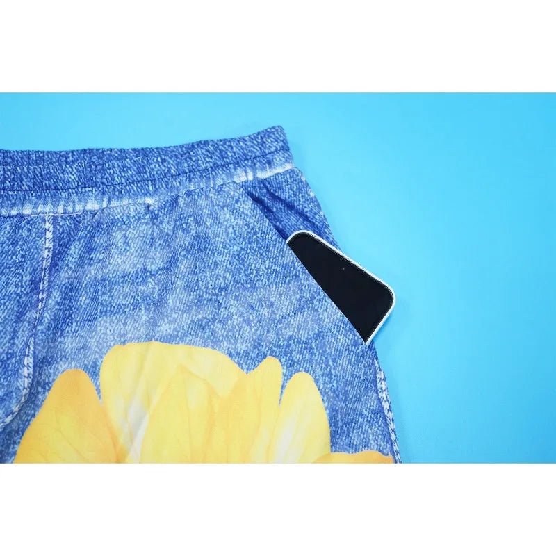 KEXU Women's Tie Dye Printed Wide Leg Casual Loose Long Pants Streetwear