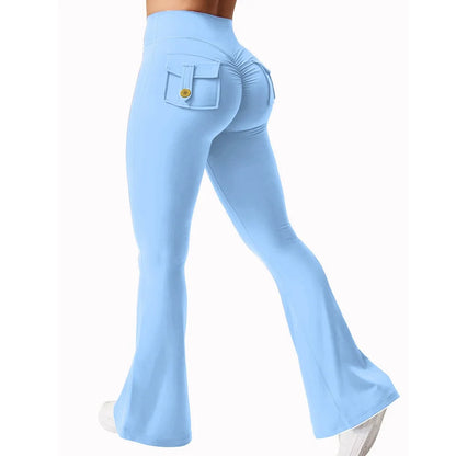 Fitness Yoga Leggings for Women Button Pocket Gym Leggings High Waist Butt Liftting Tights Leggins