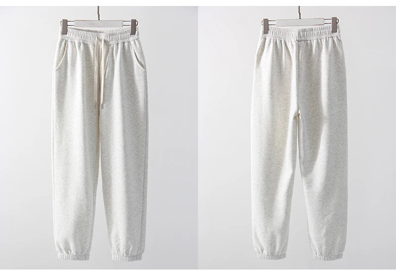 Thick Warm Fleece Sweatpants Women Winter Straight Leg Pants Gray Velvet Trousers Pants Jogger For Women Sweatpants Outfits