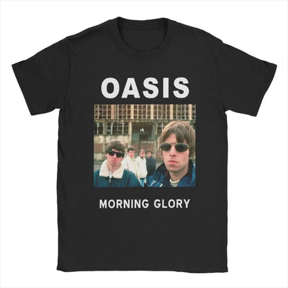 O-Oasis Rock Band T-Shirts for Men Women British Music Albums Vintage Tees Crew Neck Short Sleeve T Shirt Clothing Tops