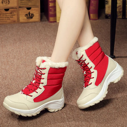 Snow Boots Women New Ladies Shoes Platform Shoes Woman Flat Keep Warm Boots Ladies Casual Plush Botas Mujer Winter Shoes Women